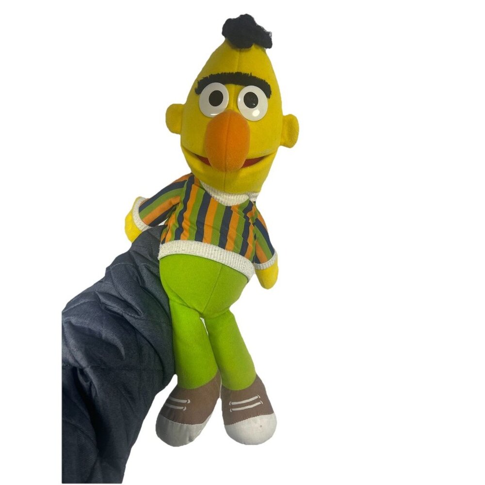 Sesame Street Bert Hand Puppet Muppet Vintage Plush Toy Doll Playskool 1986 - Picture 5 of 5
